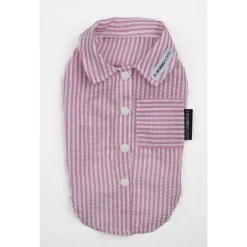 51 Degrees North Seersucker Shirt Pink - Hondenkleding