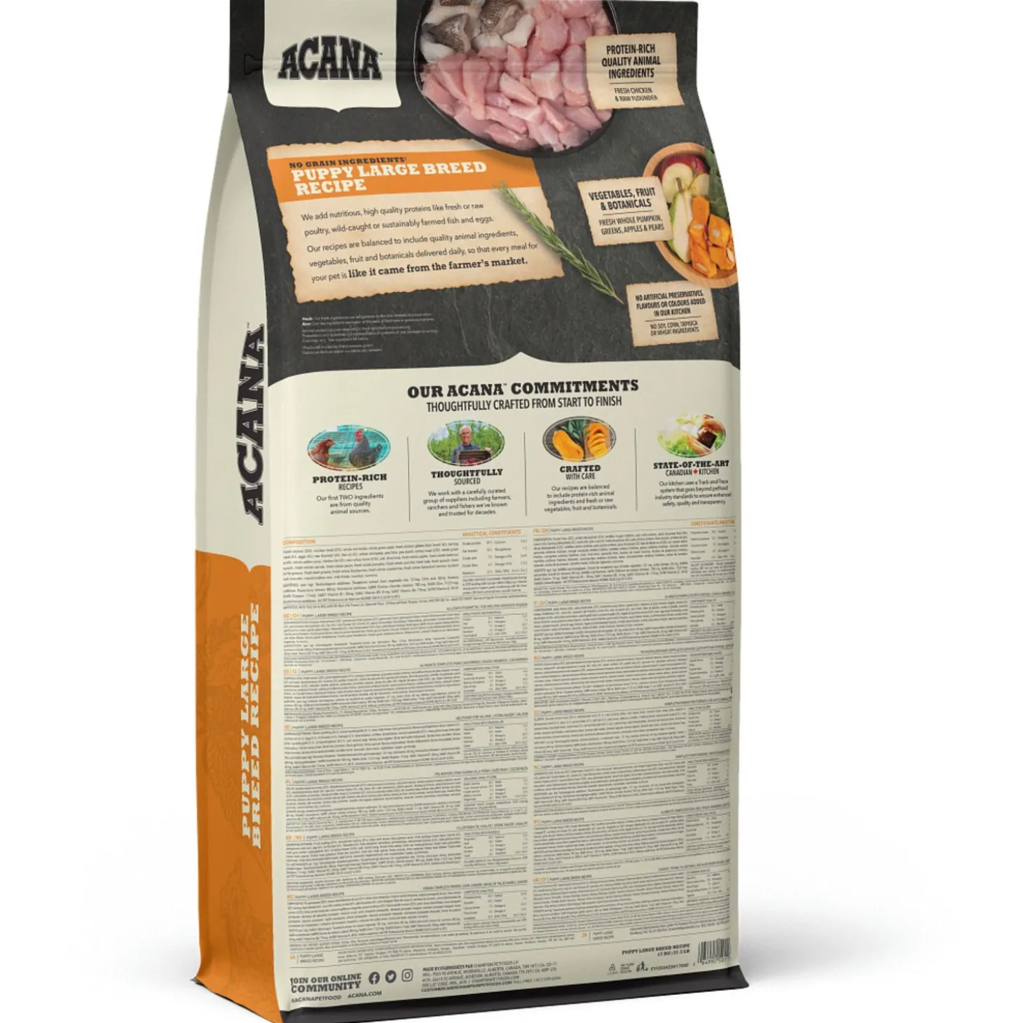 Acana Heritage Puppy Large Breed - Hondenvoer - Kip Kalkoen 17 kg