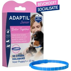 Adaptil Junior Halsband - Anti stressmiddel - 37 cm Lichtblauw Transparant < 6mnd