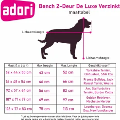 Adori Bench 2-Deurs De Luxe Verzinkt - Hondenbench