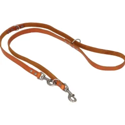 Adori Dresseerlijn Vetleder Met Print - Hondenriem - 200x1.8 cm Cognac M/L