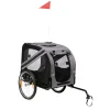 Adori Fietskar Doggy Liner Economy - Hondenfietskar - 125x95x75 cm Grijs Zwart