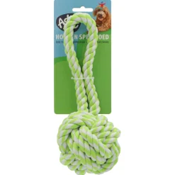 Adori Flos Bal Met Lus Wit&Lime - Hondenspeelgoed