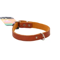 Adori Halsband Vetleder Met Print Cognac - Hondenhalsband