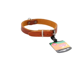 Adori Halsband Vetleder Met Print Cognac - Hondenhalsband