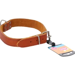 Adori Halsband Vetleder Met Print Cognac - Hondenhalsband