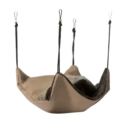 Adori Hangzak Knaagdier Nylon/Teddy - Slaapplaats - 30x35 cm Blauw Beige