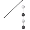 Adori Hengel Met 4 Ballen - Kattenspeelgoed - Zilver Zwart per stuk