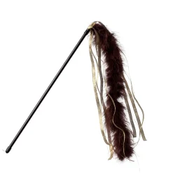 Adori Hengel Met Linten Met Veren - Kattenspeelgoed - Bruin Goud per stuk