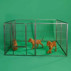 Adori 8-Hoekige Puppyren - Hondenbench - 76x81 cm Grijs