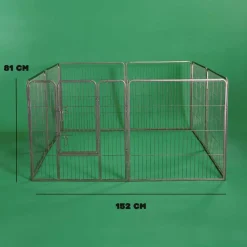 Adori 8-Hoekige Puppyren - Hondenbench - 76x81 cm Grijs