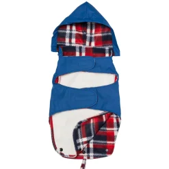 Adori Hondenjas Uitneembare Voering Blauw&Ruit - Hondenkleding