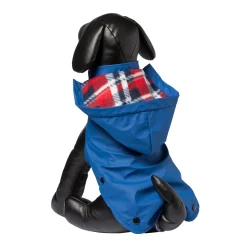 Adori Hondenjas Uitneembare Voering Blauw&Ruit - Hondenkleding