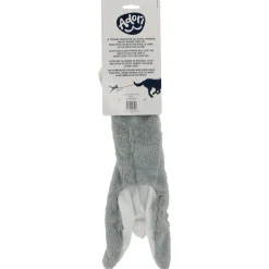 Adori Hondenspeelgoed Skinny Konijn - Knuffel - 40 cm Grijs