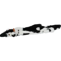 Adori Hondenspeelgoed Skinny Koe - Knuffel - 40 cm Zwart Wit