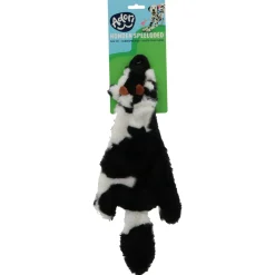 Adori Hondenspeelgoed Skinny Koe - Knuffel - 40 cm Zwart Wit