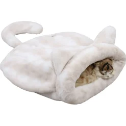 Adori Katten Slaapzak Athena - Kattenbed - 55x55 cm Wit Beige