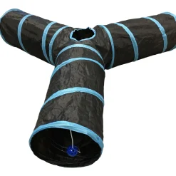 Adori Katten Tunnel 3 Gangen - Kattenspeelgoed - Ø25x50 cm Zwart