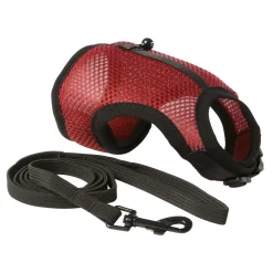 Adori Kattenharnas Met Looplijn S - Kattenharnas - 20x25x110 cm Rood