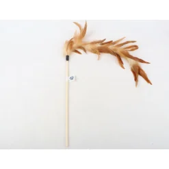 Adori Kattenhengel Met Veer - Kattenspeelgoed - Bruin Large