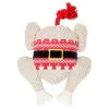 Adori Kerst Speeltje Kalkoen - Hondenspeelgoed - 39x22 cm Rood Beige Kerst