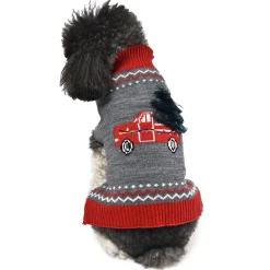 Adori Kersttrui Autootje Rood - Hondenkleding