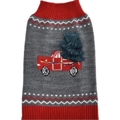 Adori Kersttrui Autootje Rood - Hondenkleding