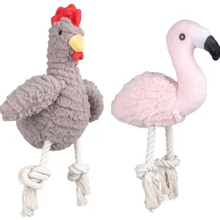 Adori Kip En Flamingo Speelgoed - Hondenspeelgoed - Assorti