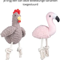 Adori Kip En Flamingo Speelgoed - Hondenspeelgoed - Assorti