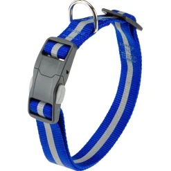 Adori Klikhalsband Reflex Blauw&Reflecterend - Hondenhalsband