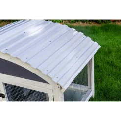 Adori Konijnenhok Jax - Dierenverblijf - 117x70x74 cm Grijs Wit