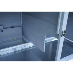 Adori Konijnenhok Ozzy - Dierenverblijf - 140x70x111 cm Lichtgrijs Wit