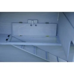 Adori Konijnenhok Ozzy - Dierenverblijf - 140x70x111 cm Lichtgrijs Wit