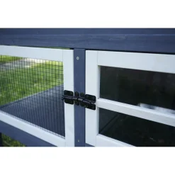 Adori Konijnenhok Raffy - Dierenverblijf - 130x86x112.5 cm Donkergrijs Wit