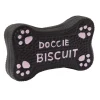 Adori Latex Toy Biscuit Met Pieper - Hondenspeelgoed - Zwart Roze