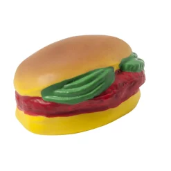 Adori Latex Toy Burger Met Pieper - Hondenspeelgoed - Multi-Color