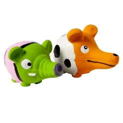 Adori Latex Toy Diertje Met Lange Neus - Hondenspeelgoed - 10 cm Assorti