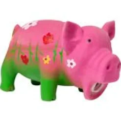 Adori Latex Toy Varken Met Pieper - Hondenspeelgoed - 16 cm Multi-Color Assorti