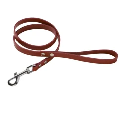 Adori Looplijn Leer Met Print Rood - Hondenriem