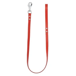 Adori Looplijn Leer Met Print Rood - Hondenriem