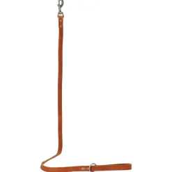 Adori Looplijn Vetleder Met Print - Hondenriem - 130x1.8 cm Cognac M/L