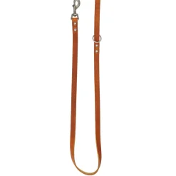 Adori Looplijn Vetleder Met Print - Hondenriem - 130x1.8 cm Cognac M/L