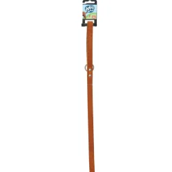 Adori Looplijn Vetleder Met Print - Hondenriem - 130x1.8 cm Cognac M/L