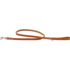 Adori Looplijn Vetleder Met Print - Hondenriem - 130x1.4 cm Cognac S