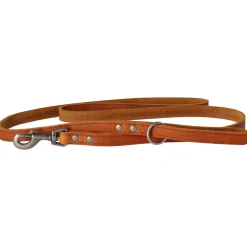 Adori Looplijn Vetleder Met Print - Hondenriem - 180x1.8 cm Cognac M/L