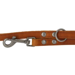 Adori Looplijn Vetleder Met Print - Hondenriem - 180x1.4 cm Cognac S