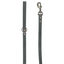 Adori Looplijn Vetleder Met Print - Hondenriem - 130x1.8 cm Grijs M/L