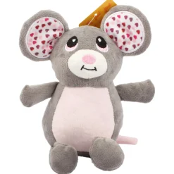 Adori Lovely Mouse - Hondenspeelgoed - 23 cm Grijs Pink