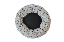 Adori Mand Donut Firenze - Kattenmand - Ø48x10 cm Grijs Zwart S