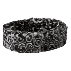 Adori Mand Teddy Barok Xxs - Kattenmand - 45x38 cm Zwart Grijs